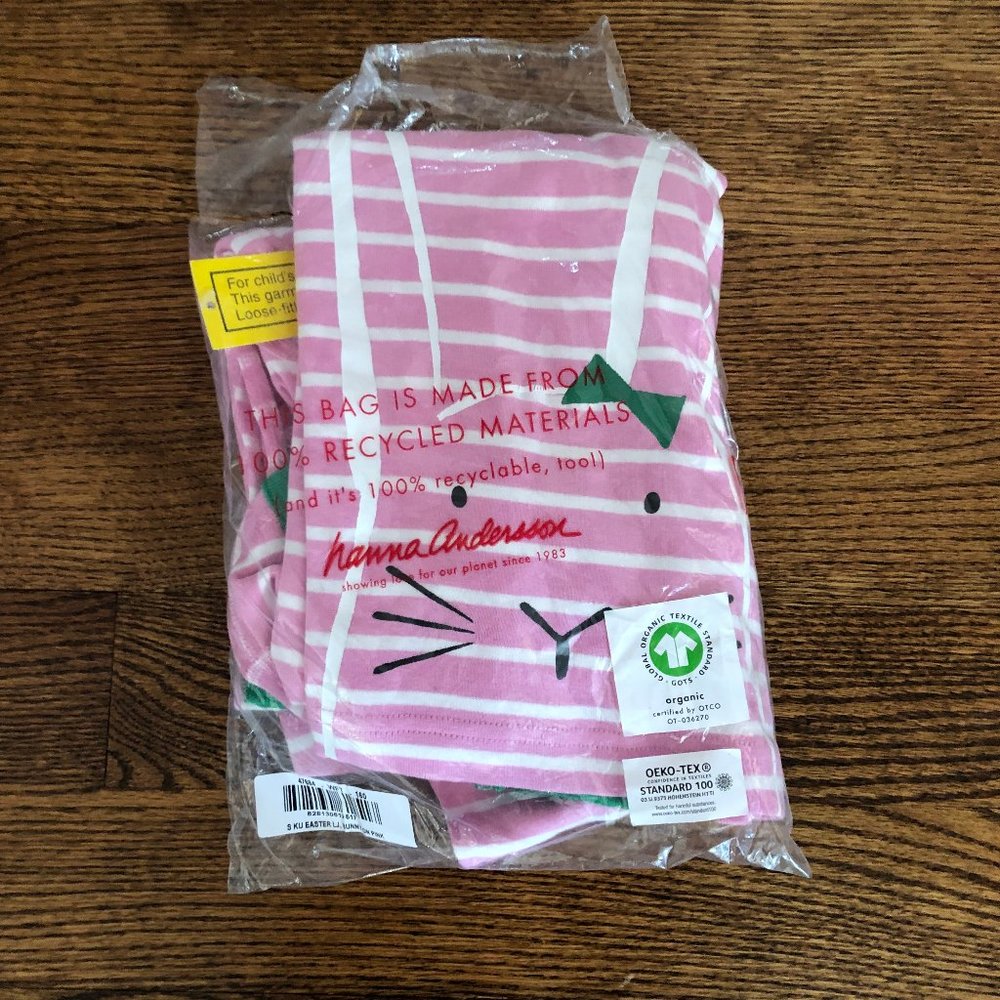 Hanna Andersson - Long John Pajamas in Organic Cotton KIDS Size 14-16 Pink